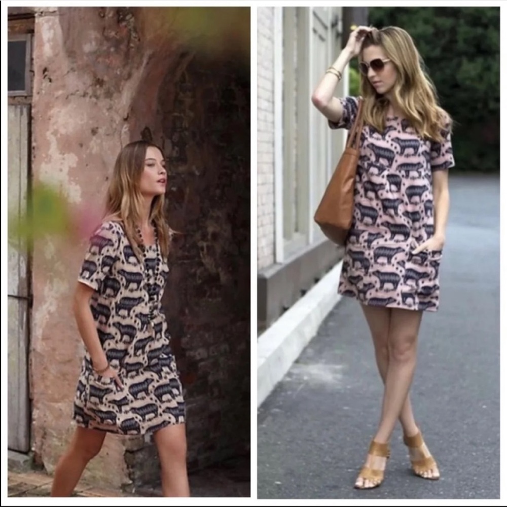 Anthropologie Whimsical, Gun, Sweet & Unique! Bear Print Shift Dress by Maeve